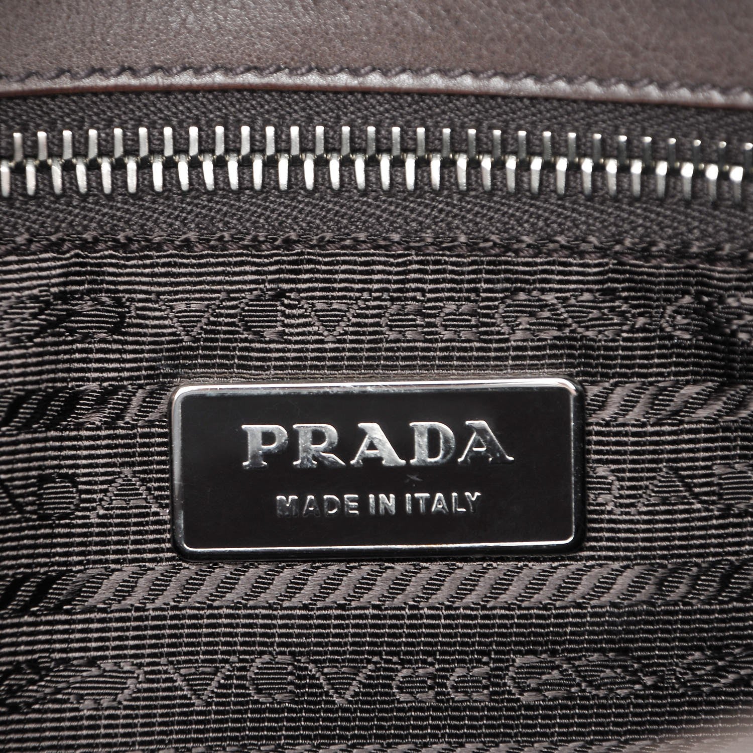 Prada Glace Calf Fold Over Clutch Ombre Ardesia Talco 6 of 7