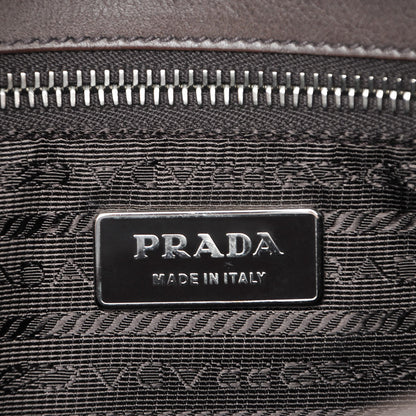 Prada Glace Calf Fold Over Clutch Ombre Ardesia Talco 6 of 7