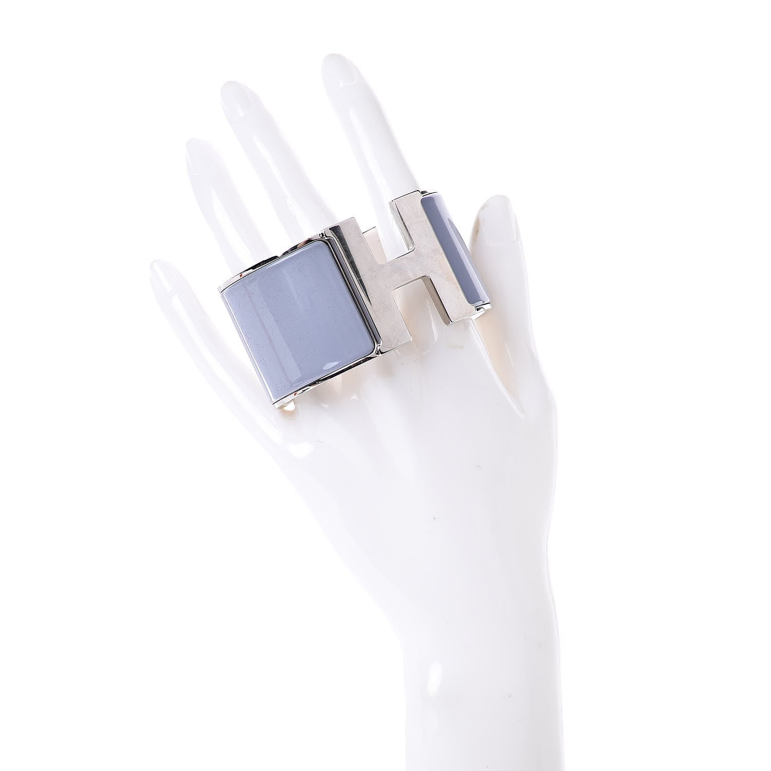 Hermes Enamel Extra Wide Clic Clac H Bracelet GM Parme 2 of 4