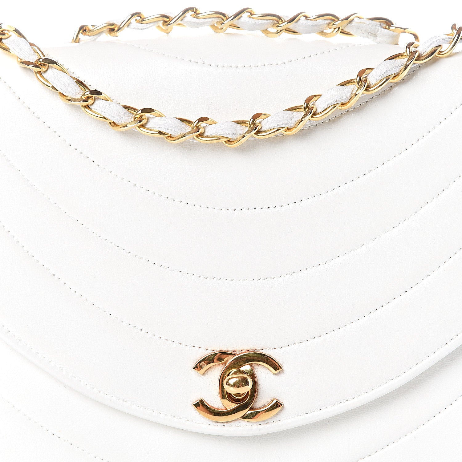 Chanel Lambskin Stitched Small Single Flap White 13 of 13