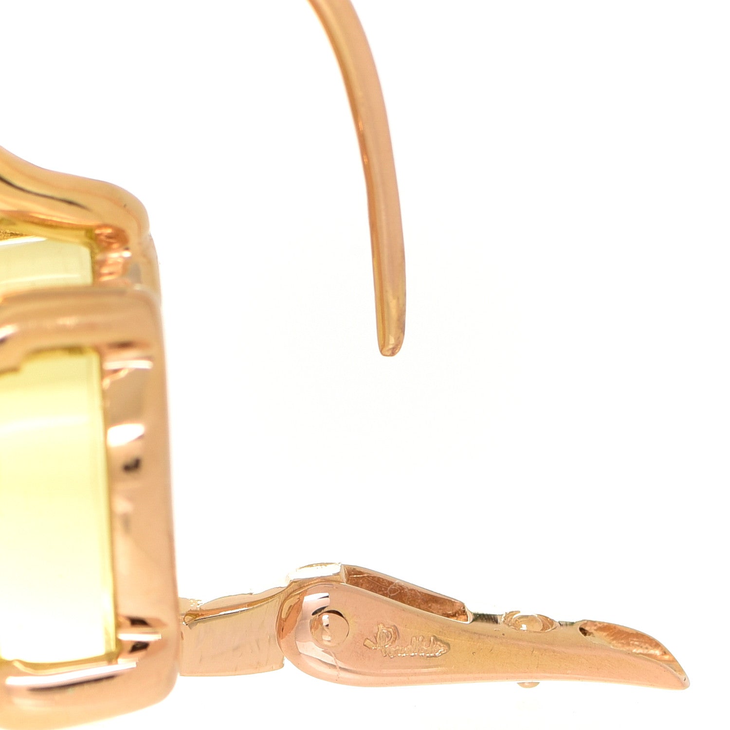 Pomellato 18K Yellow Gold Lemon Quartz Lola Drop Earrings 5 of 6