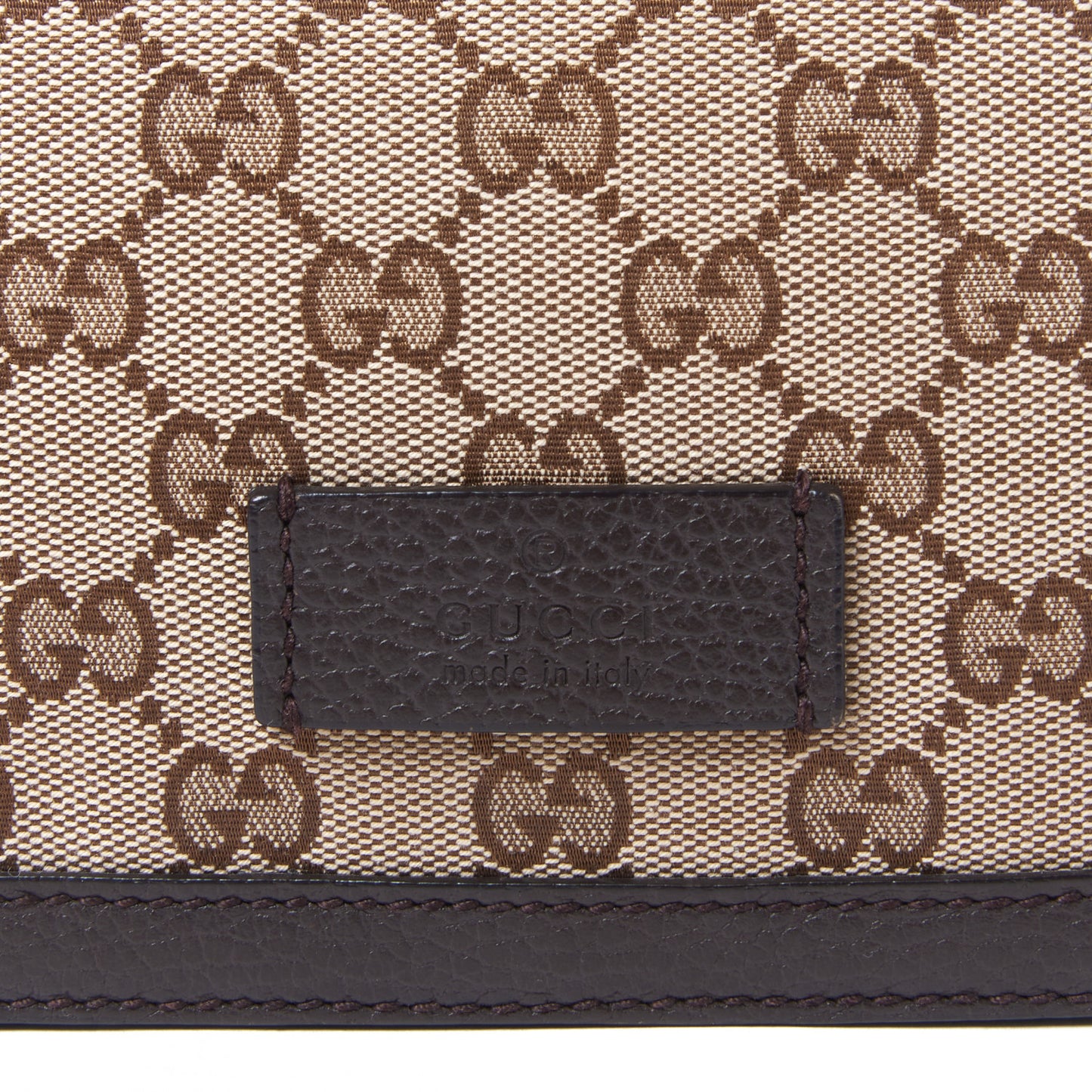 Monogram Flap Messenger Bag Beige Dark Brown