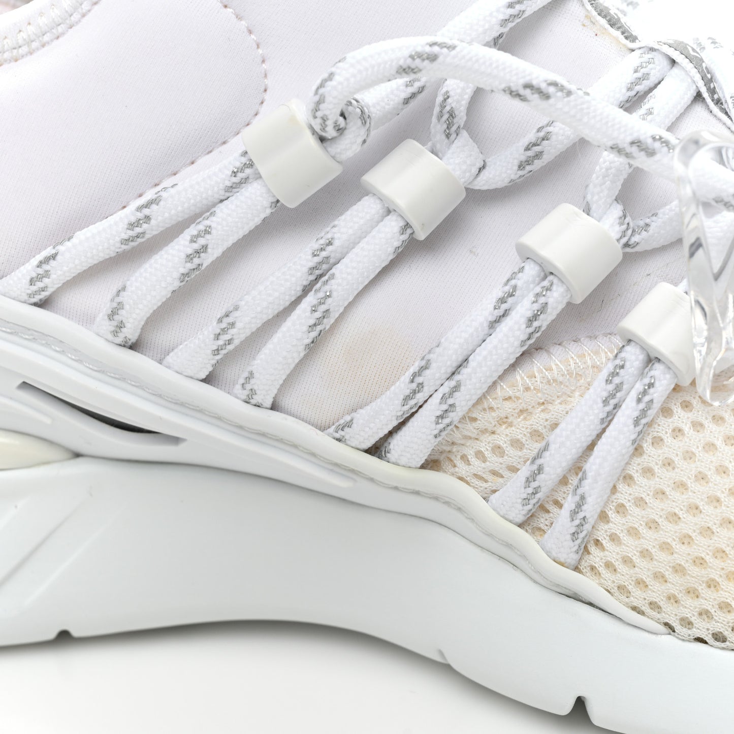 Neoprene Mesh Rubber America's Cup Fastlane Low Sneaker 37 White