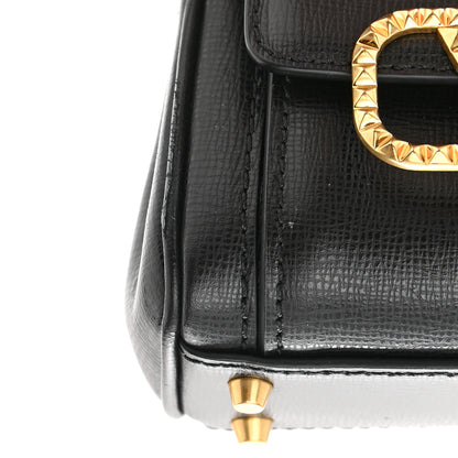 Valentino Garavani Grainy Calfskin Micro Rockstud Alcove Top-Handle Bag Black 13 of 14
