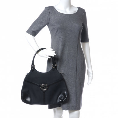 Gucci Canvas Reins Hobo Black 2 of 7