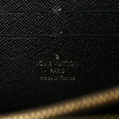 Louis Vuitton Calfskin Colored Monogram Zippy Wallet Blue Black 6 of 7