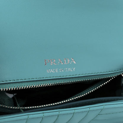 Prada Soft Calf Diagramme Medium Chain Flap Shoulder Bag Giada 7 of 13