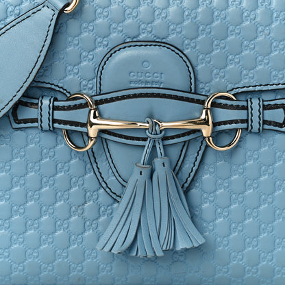 Gucci Microguccissima Medium Emily Chain Shoulder Bag Mineral Blue 8 of 11
