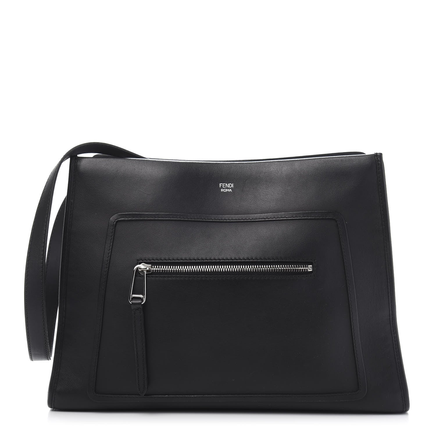 Fendi Vitello Century Opaco F is Fendi Regular Runaway Satchel Black 1 of 13