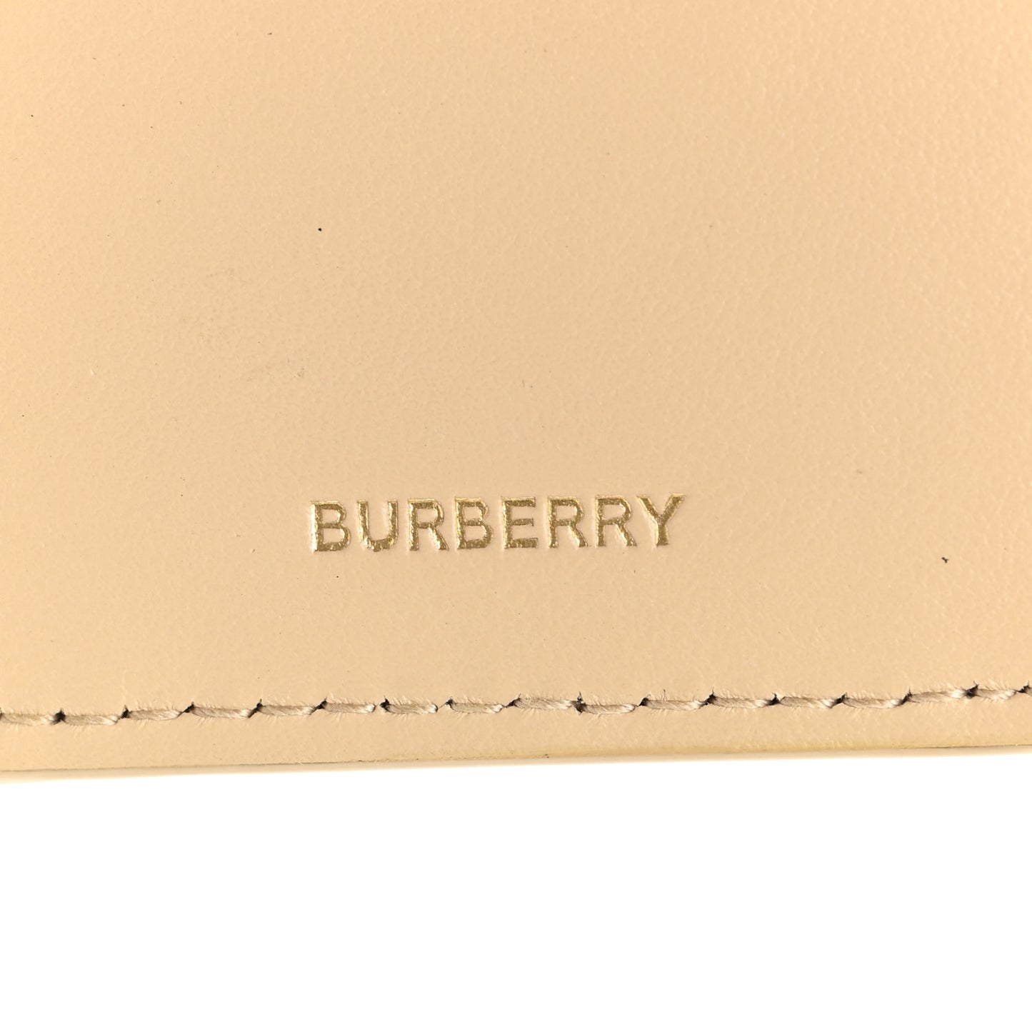 E-Canvas House Check Tri-Fold Wallet Beige