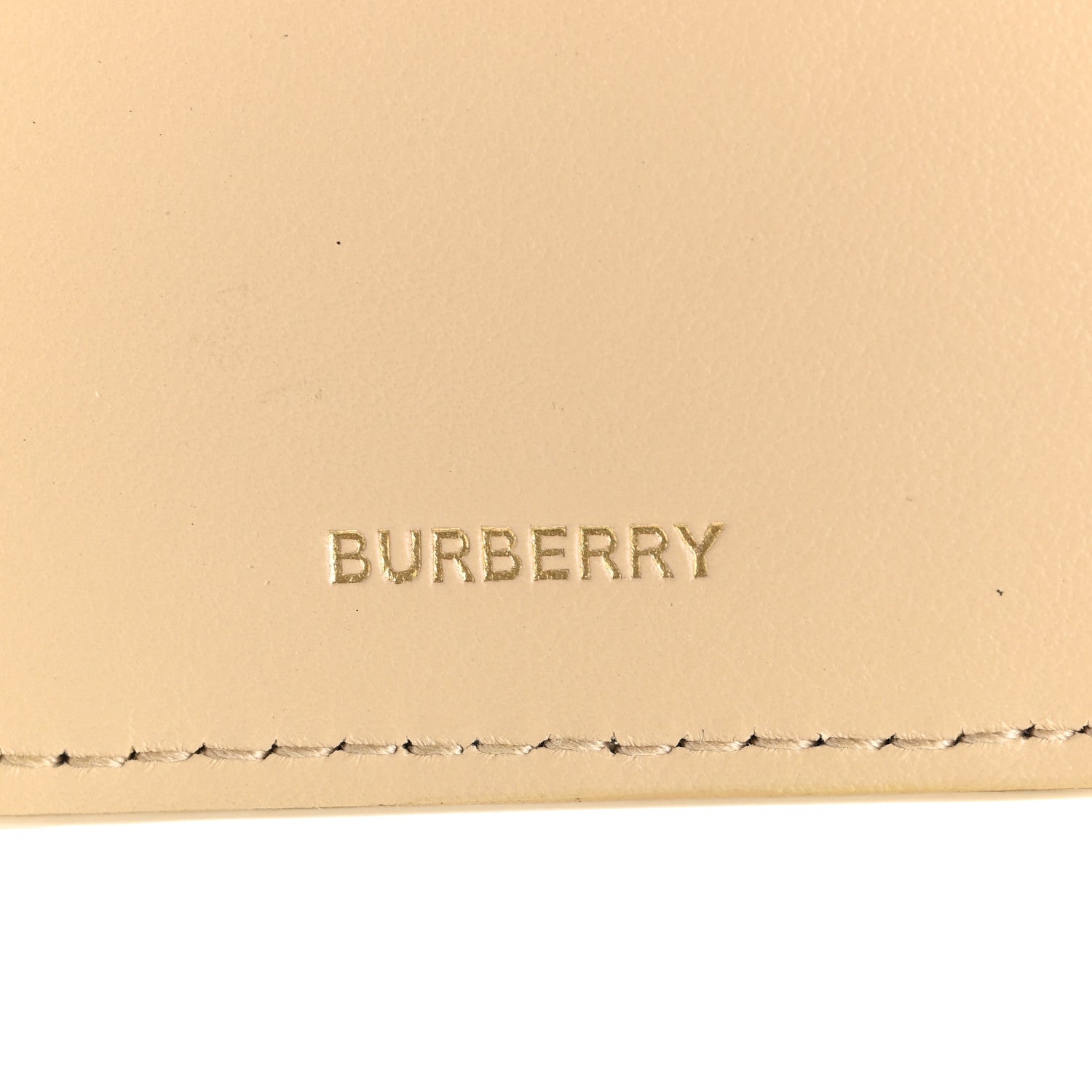 Burberry E-Canvas House Check Tri-Fold Wallet Beige 6 of 6