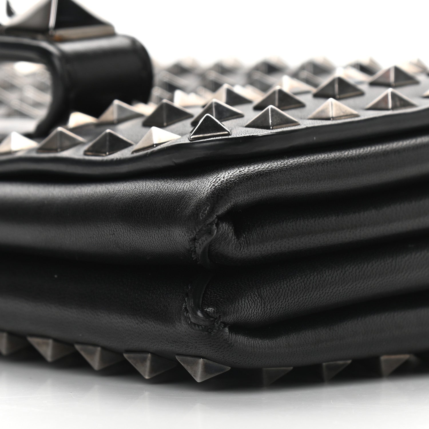 Valentino Garavani Vitello Rockstud All Over Va Va Voom Flap Bag Black 8 of 12