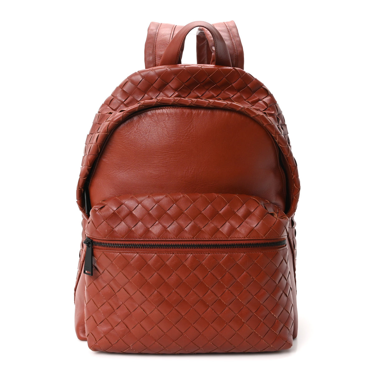 Bottega Veneta Nappa Intrecciato Backpack Rust 1 of 8