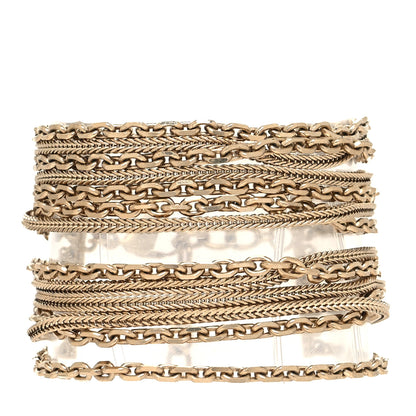 Chanel Metal Multistrand Chain CC Bracelet Gold 1 of 5
