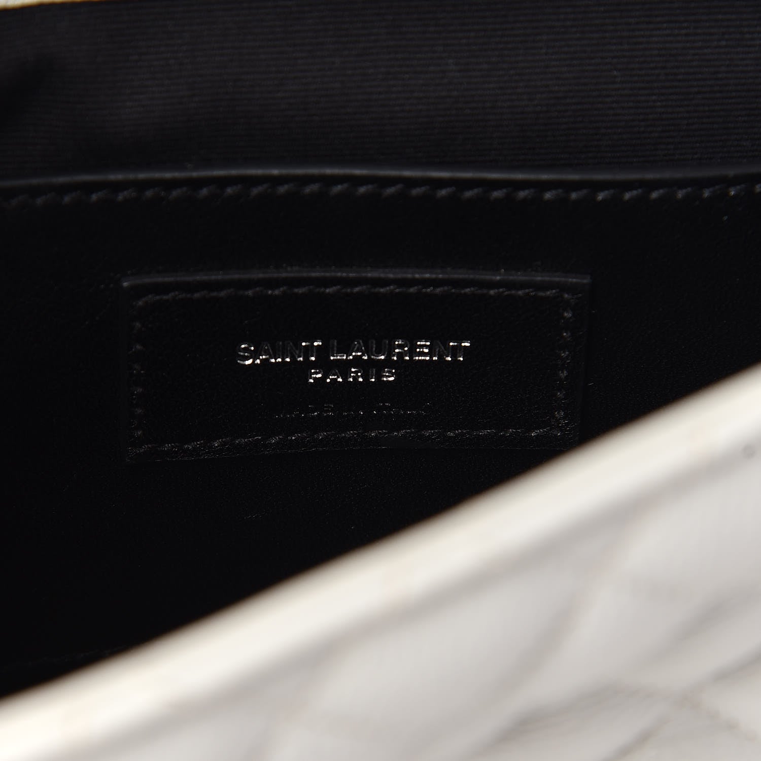 Saint Laurent Sheepskin Tri-Quilt Monogram Medium College Bag Dove White 6 of 14
