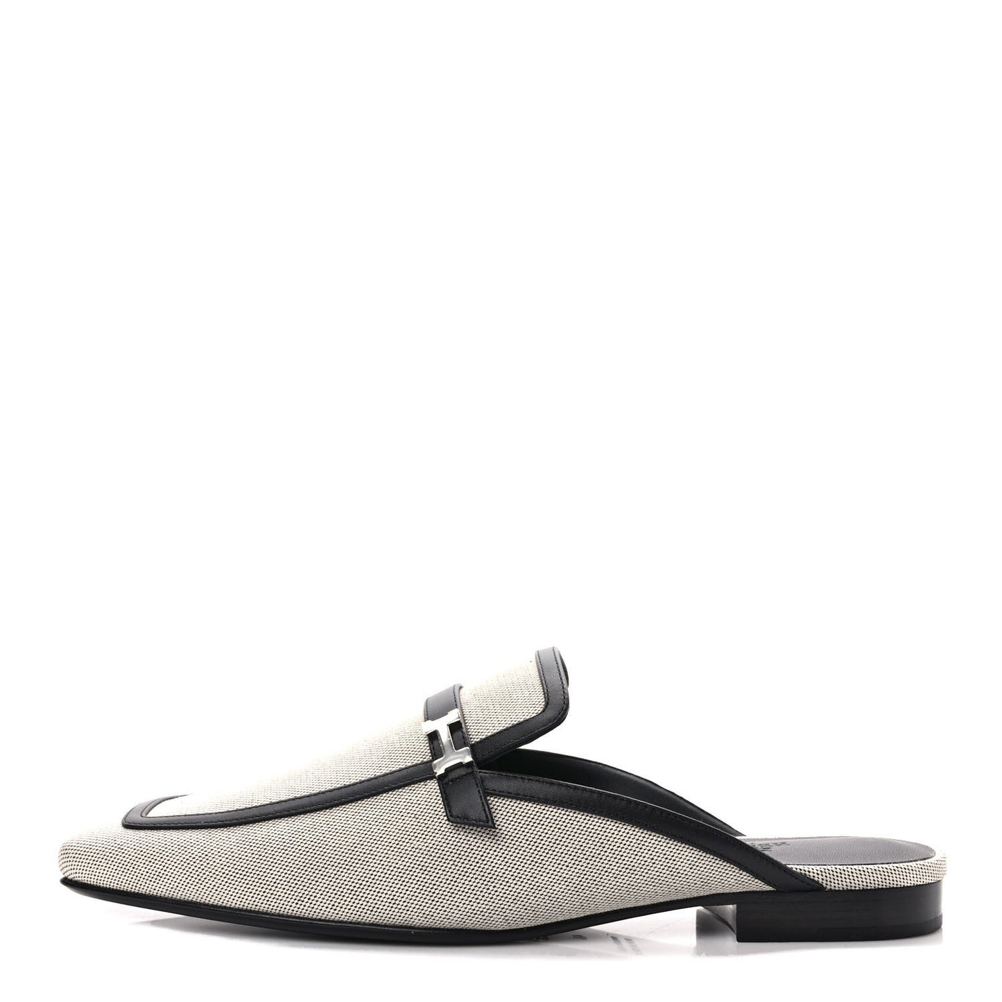 Canvas Calfskin Womens Groupie Mules 40 Prunoir Black