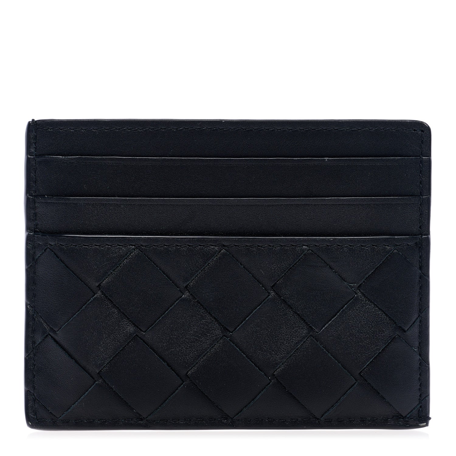 Bottega Veneta Nappa Intrecciato VN Card Case Black 1 of 6