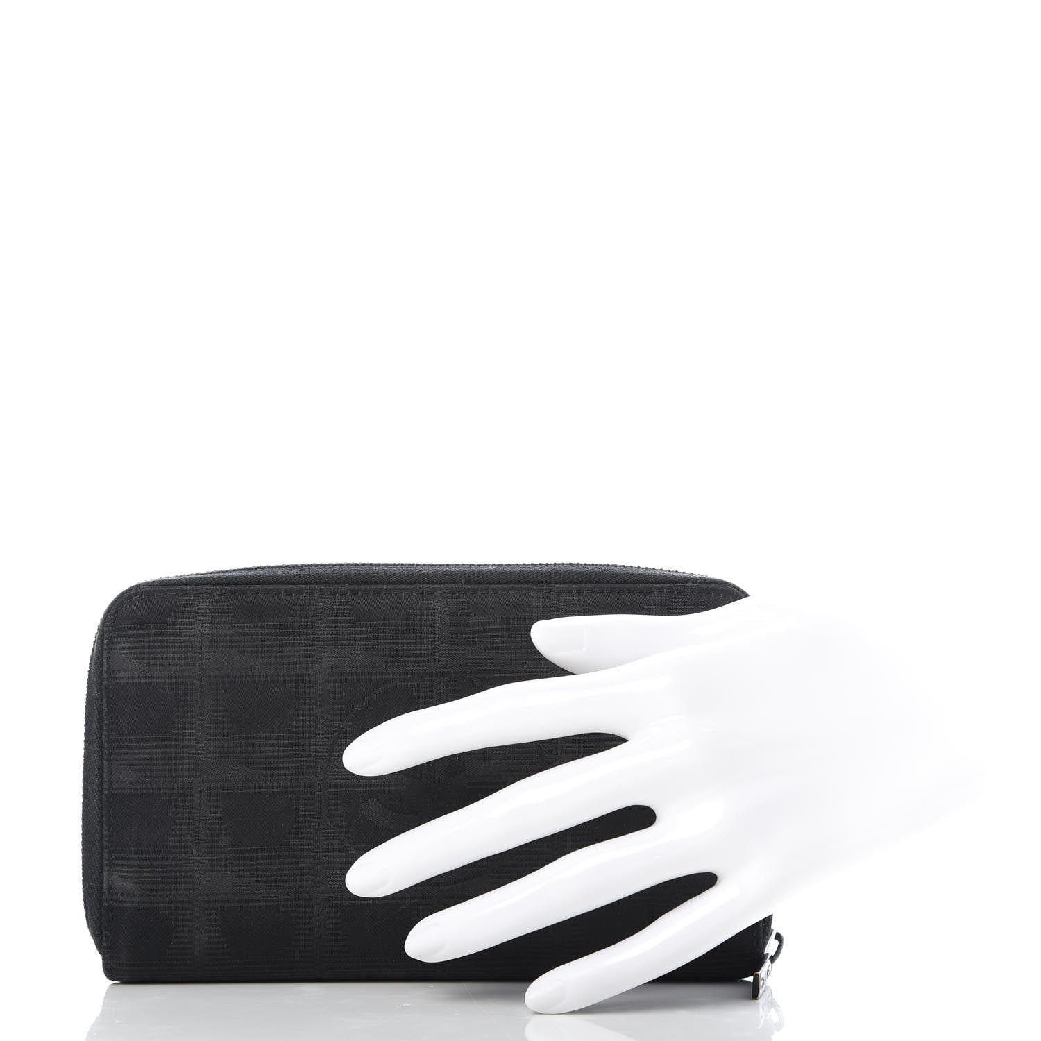 Chanel Nylon Travel Zip Around Wallet Black 2 of 11