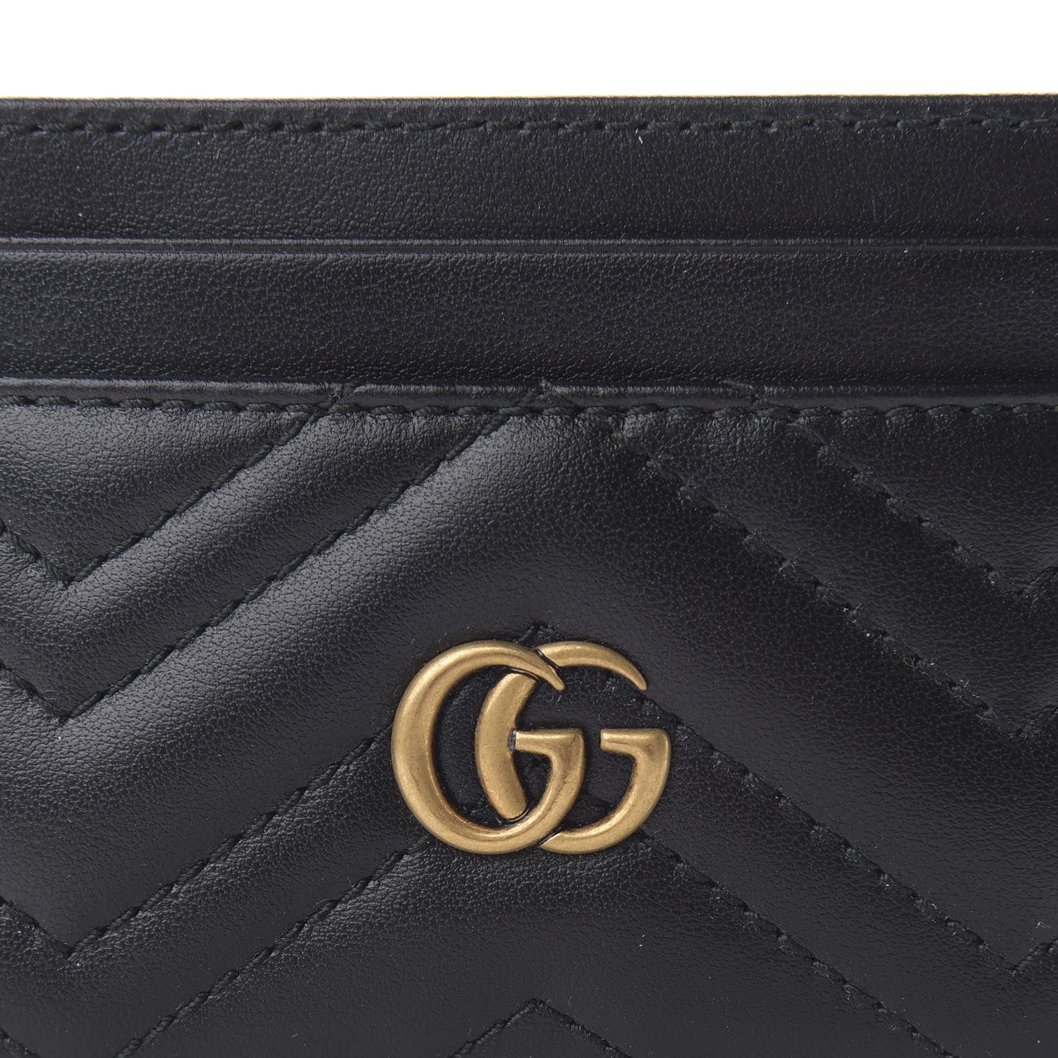 Gucci Calfskin Matelasse GG Marmont Card Holder Black 7 of 8