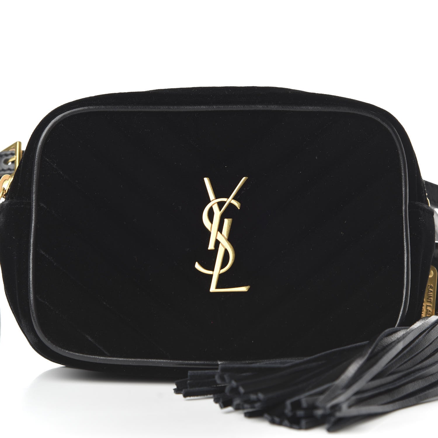 Saint Laurent Velour Matelasse Monogram Lou Belt Bag Black 9 of 9