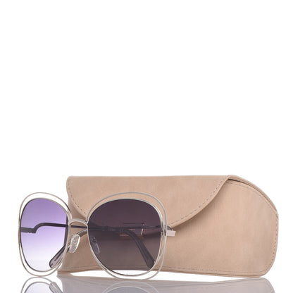 Chloe Oversize Round Carlina Sunglasses CE119S Gold Grey Metallic 7 of 7