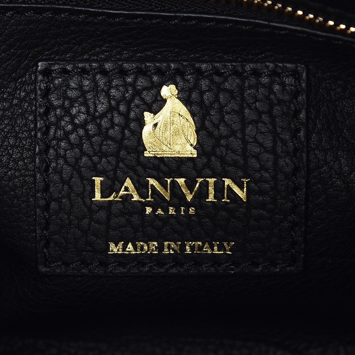 Lanvin Calfskin Tribale Fringe Shoulder Bag Black 6 of 7