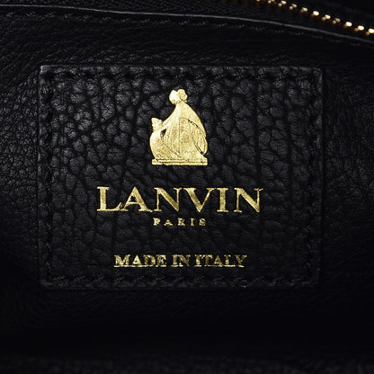 Lanvin Calfskin Tribale Fringe Shoulder Bag Black 6 of 7