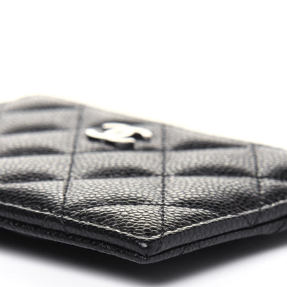 Chanel Caviar Quilted CC Zip Card Holder Black 10 of 13