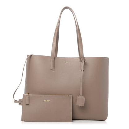 Saint Laurent Calfskin Large Shopping Tote Taupe 1 of 9