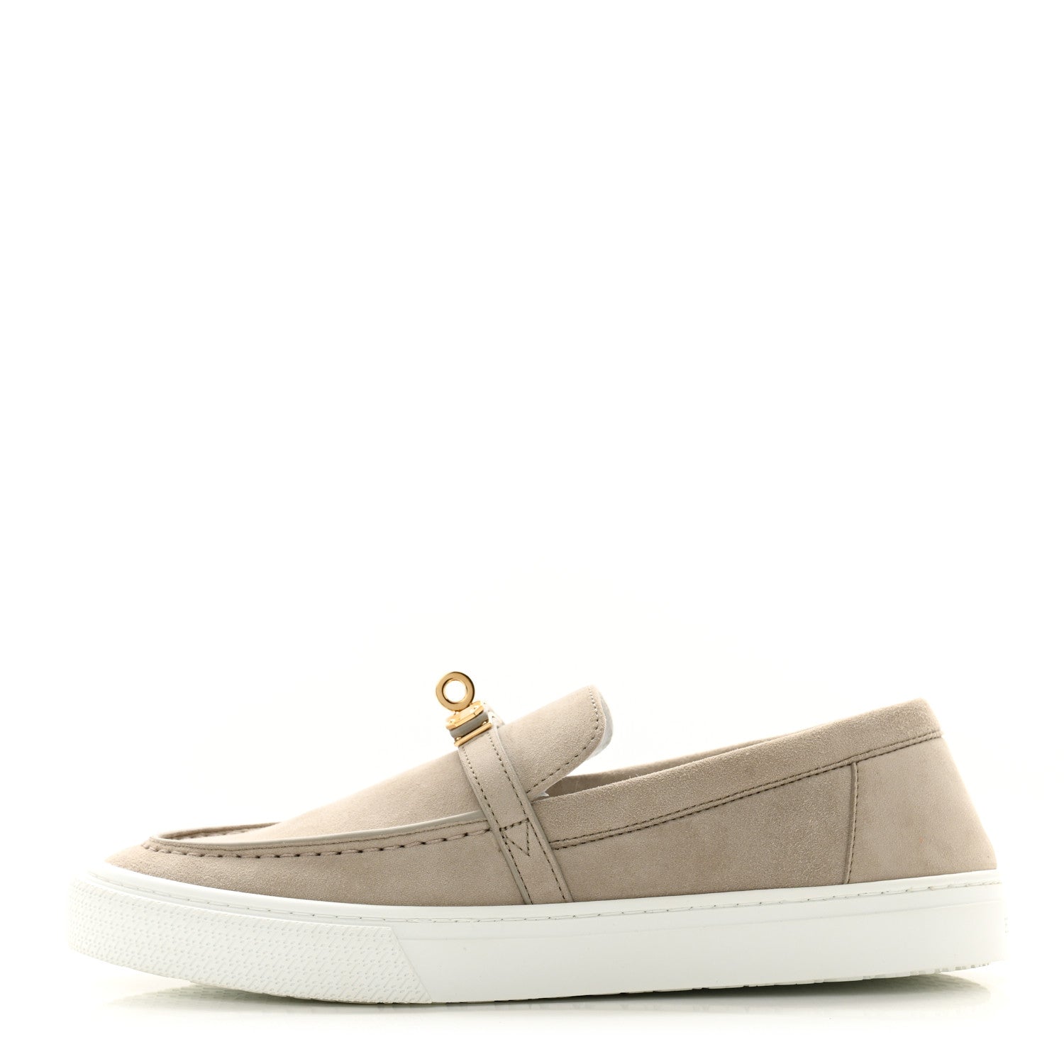 Hermes Suede Calfskin Game Slip On Sneakers 39 Beige Esquisse 1 of 8