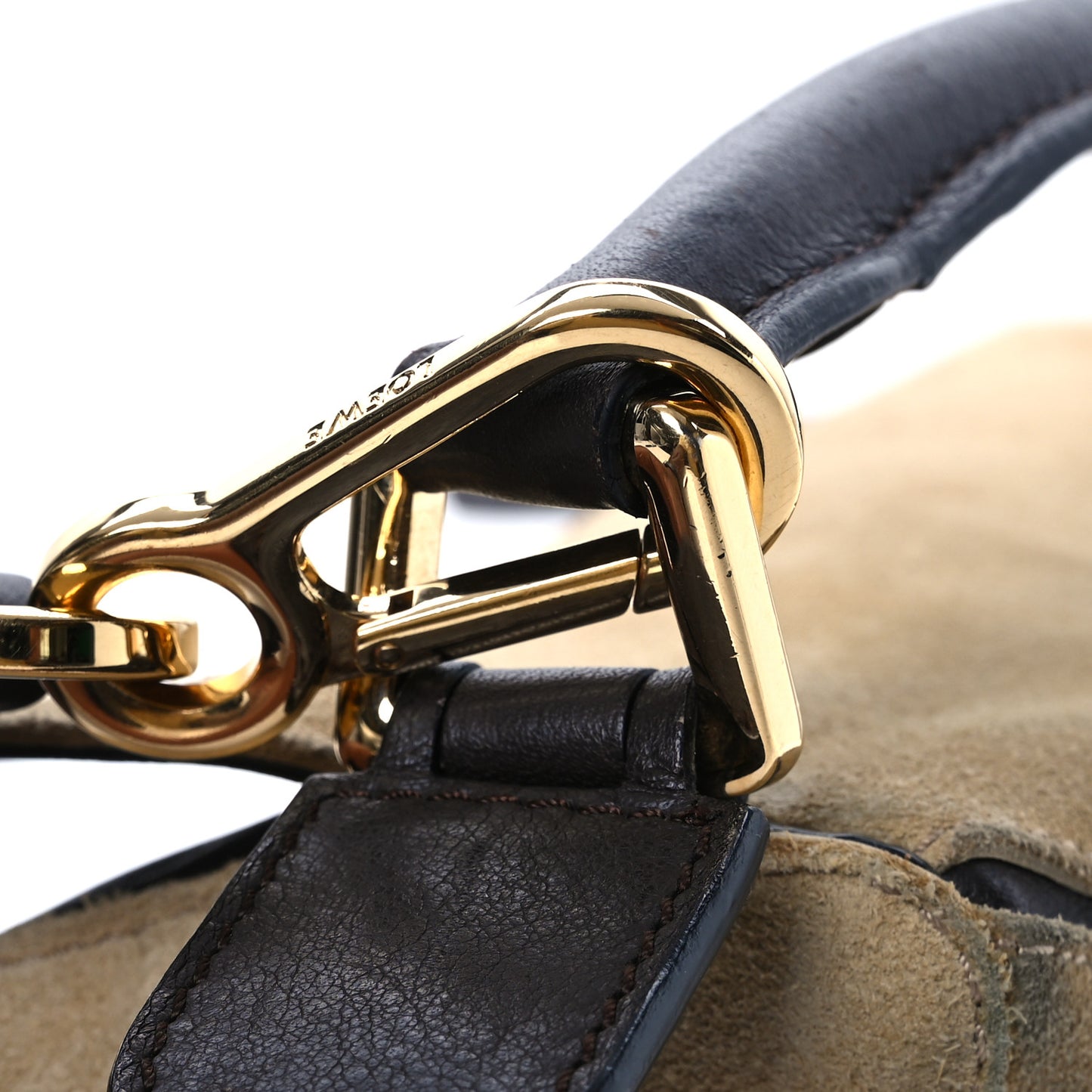 Suede Medium Puzzle Bag Gold