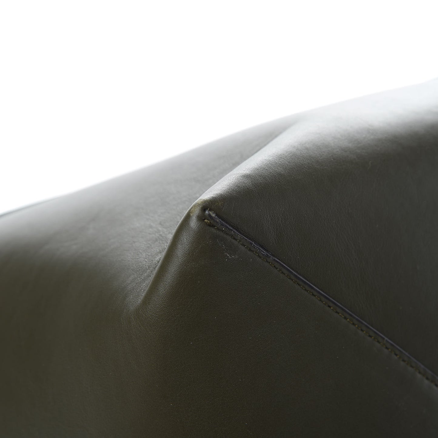 Butter Calfskin Patchwork Tote Army Green