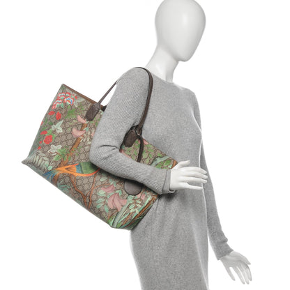 Gucci GG Supreme Monogram Tian Large Shopping Tote Beige Multicolor New Acero 2 of 7