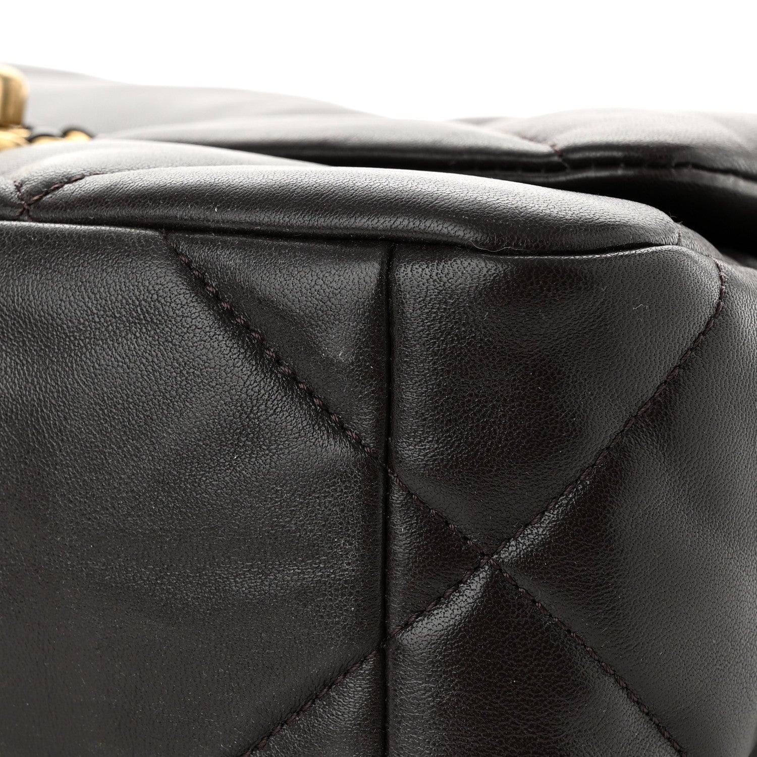 Chanel Lambskin Quilted Medium Chanel 19 Flap Dark Brown 11 of 11