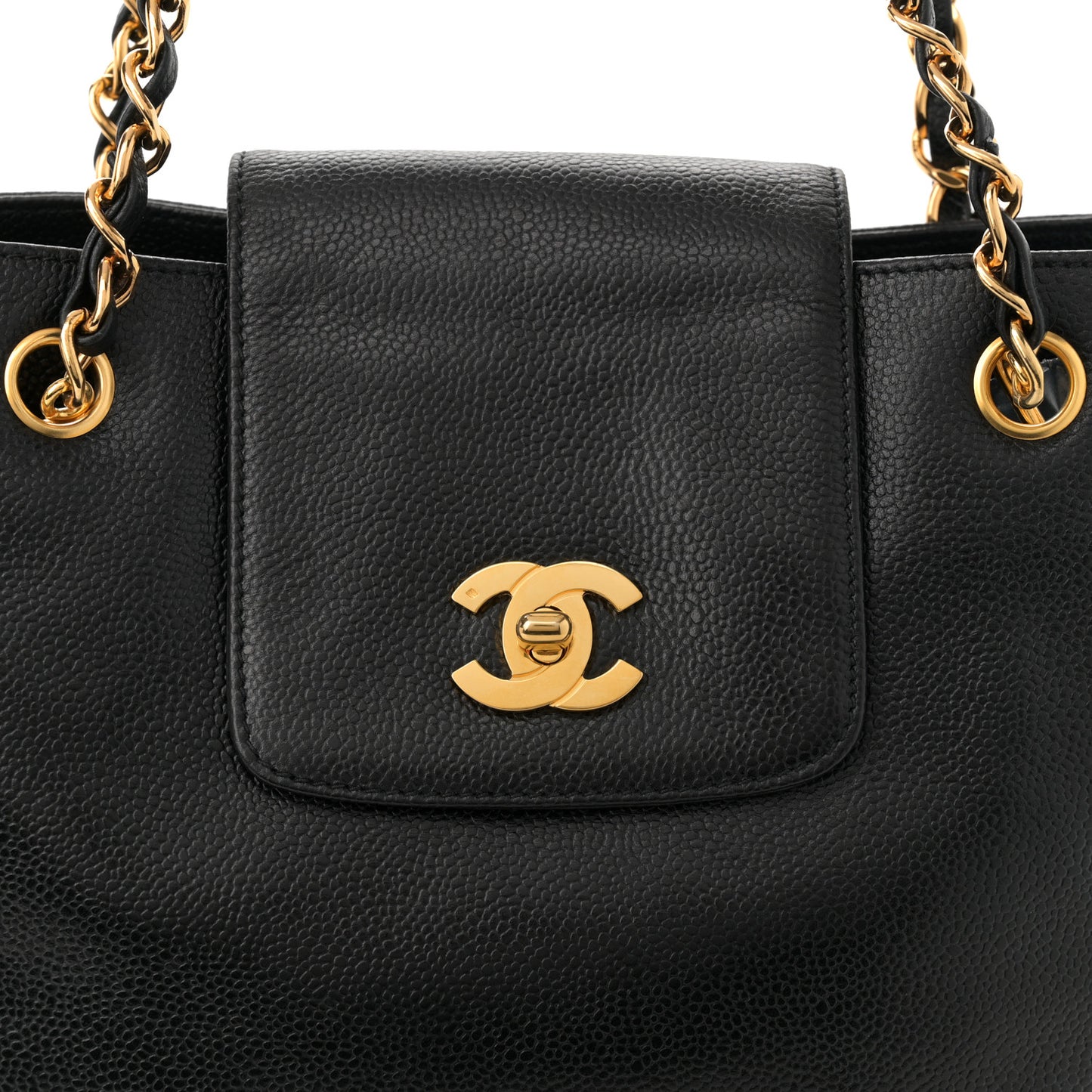 Caviar CC Shoulder Bag Black
