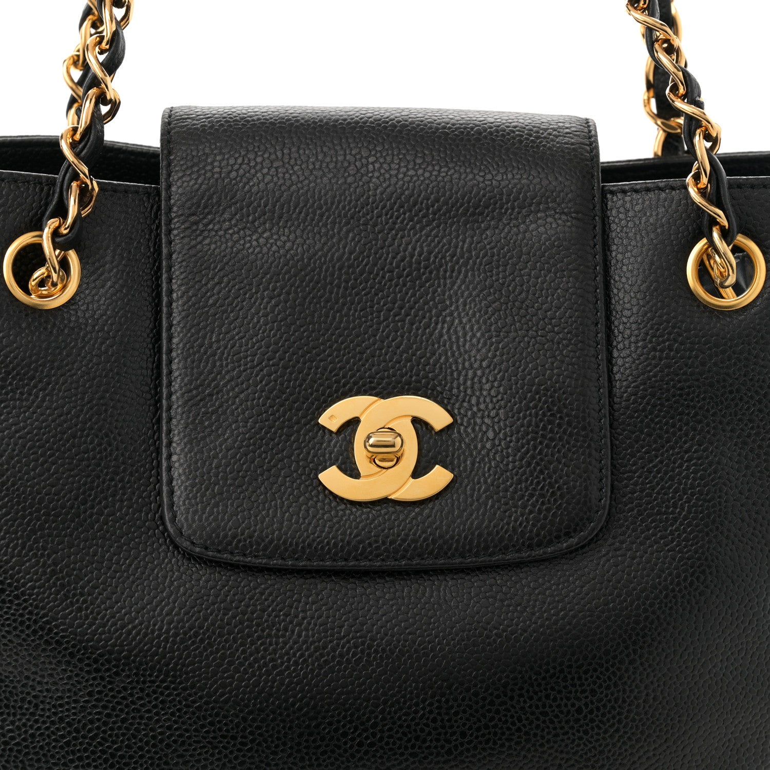 Chanel Caviar CC Shoulder Bag Black 8 of 12