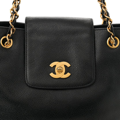 Chanel Caviar CC Shoulder Bag Black 8 of 12