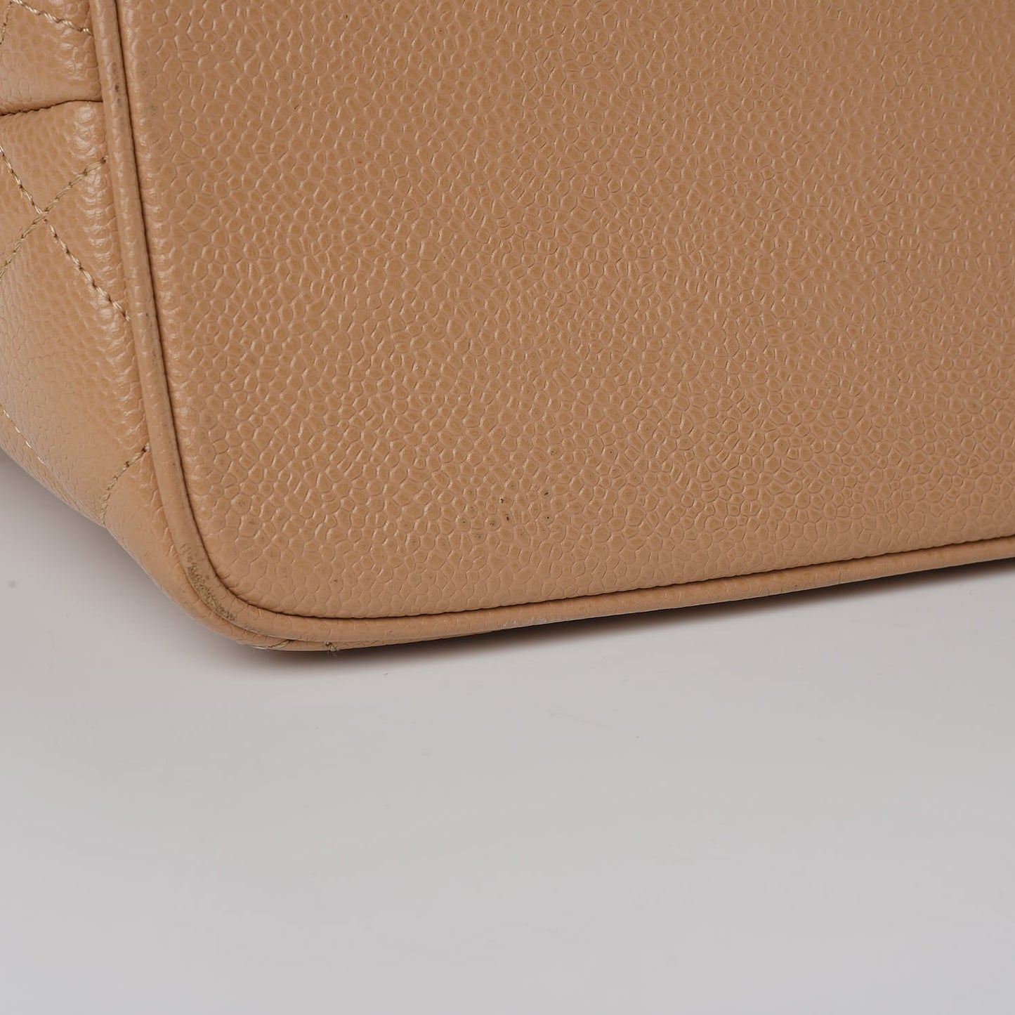 Caviar Quilted Medallion Tote Beige