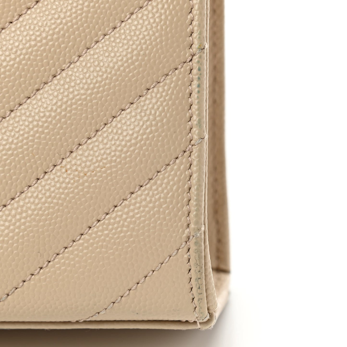 Grain De Poudre Matelasse Chevron Large Monogram Satchel Dark Beige