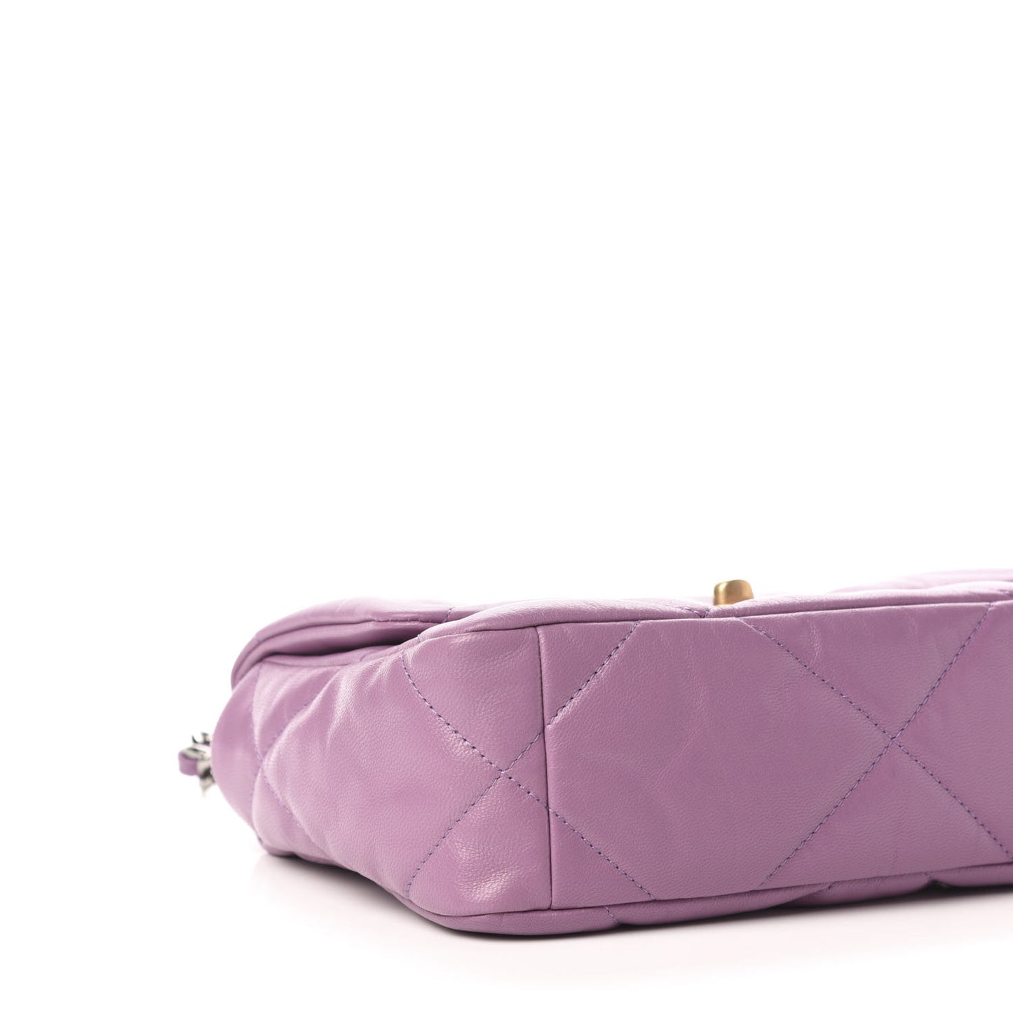 Goatskin Quilted Medium 19 Flap Violet Purple