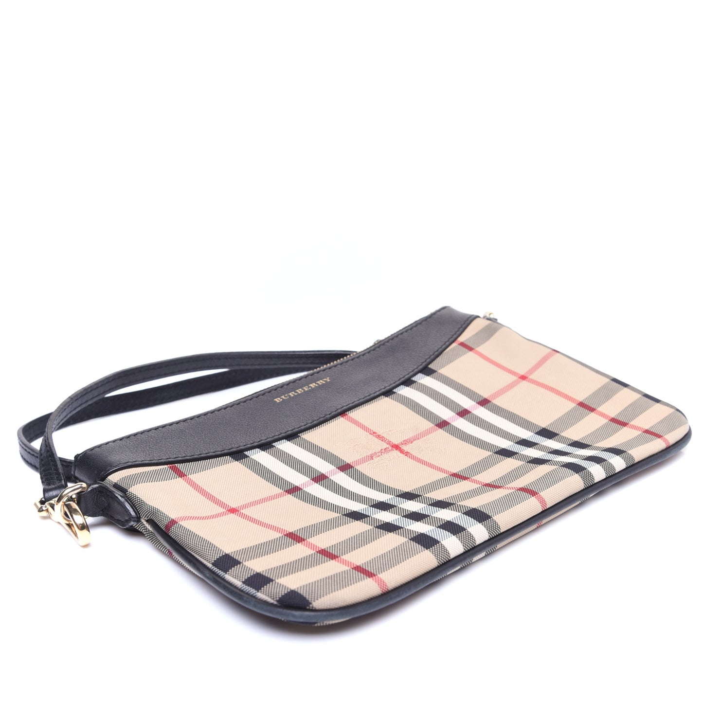 Horseferry Check Peyton Crossbody Clutch Bag Black