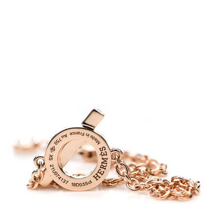 Hermes 18K Rose Gold Diamond Finesse Bracelet XS 3 of 4
