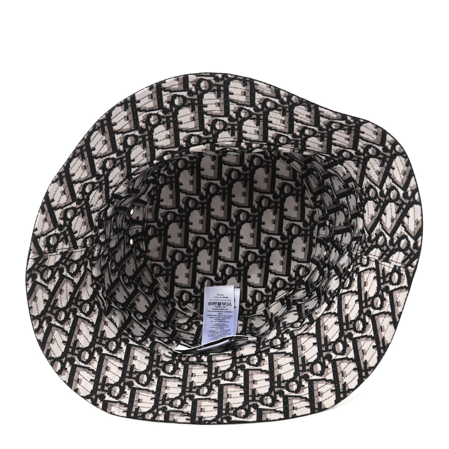 Polyester Cotton Oblique Teddy-D Brim Bucket Hat 57 Black