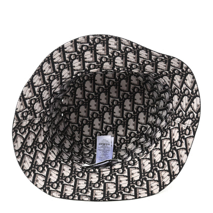 Christian Dior Polyester Cotton Oblique Teddy-D Brim Bucket Hat 57 Black 21 of 23