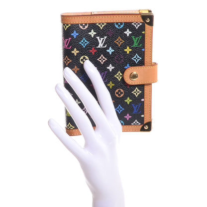 Louis Vuitton Monogram Multicolor Small Ring Agenda Cover Black 2 of 7