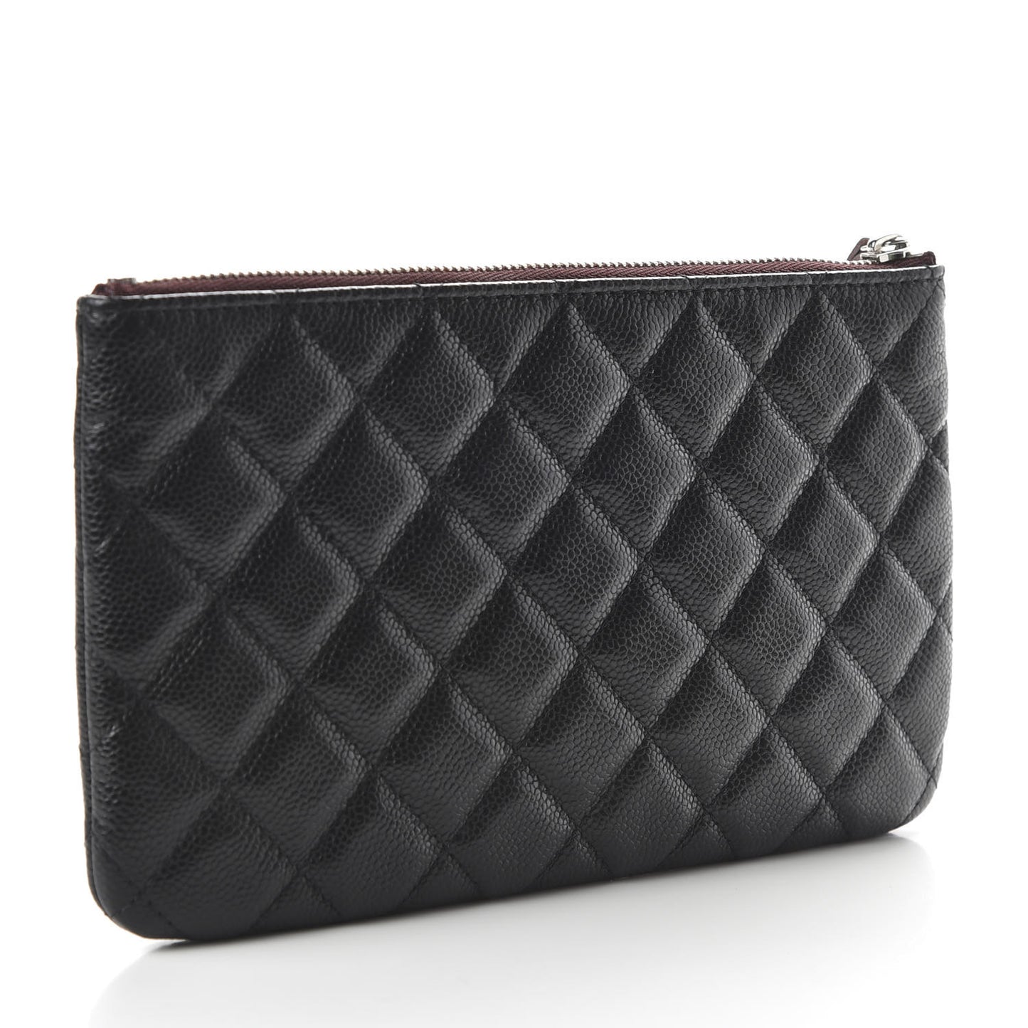 Caviar Quilted Cosmetic Case Black