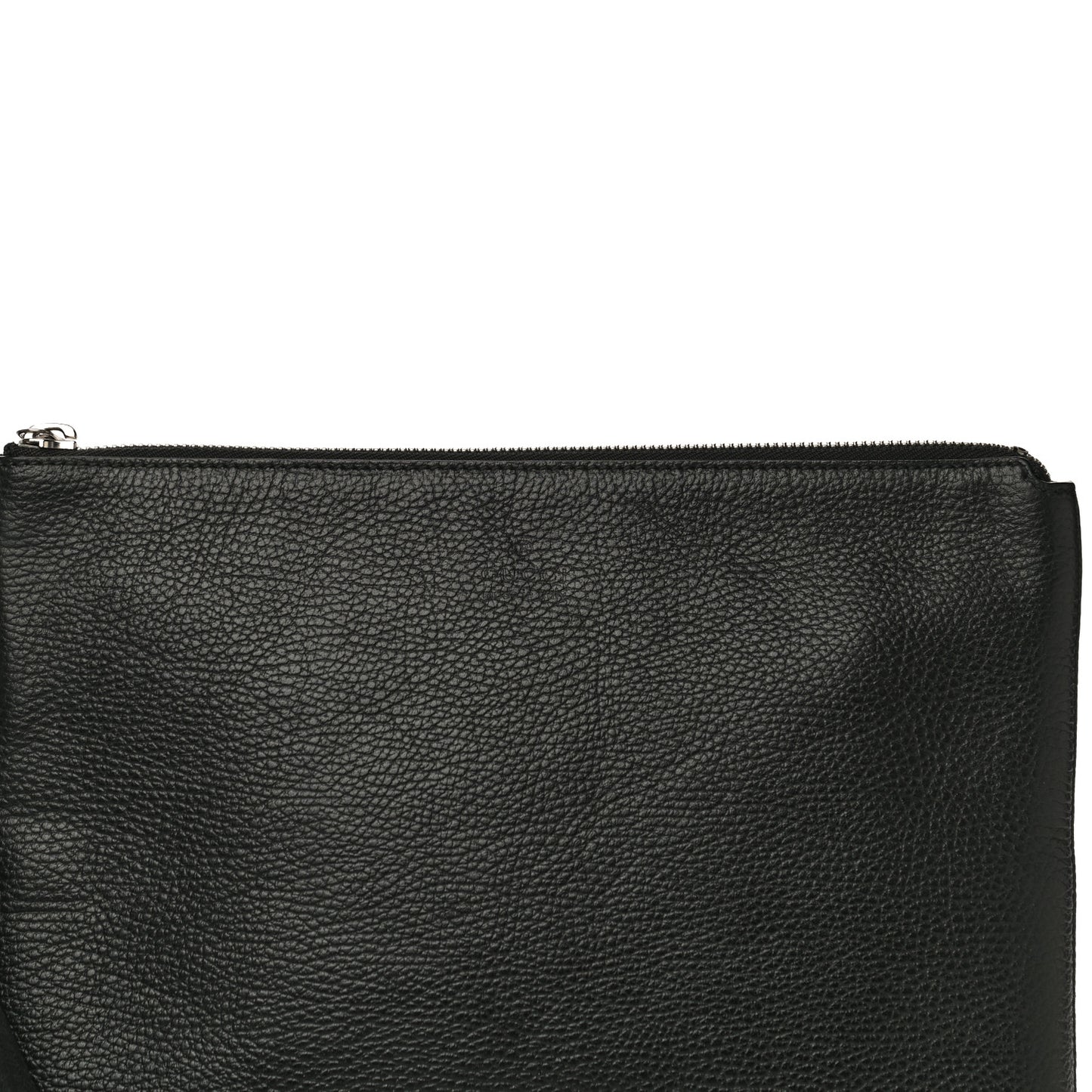 Pebbled Calfskin Clutch Black