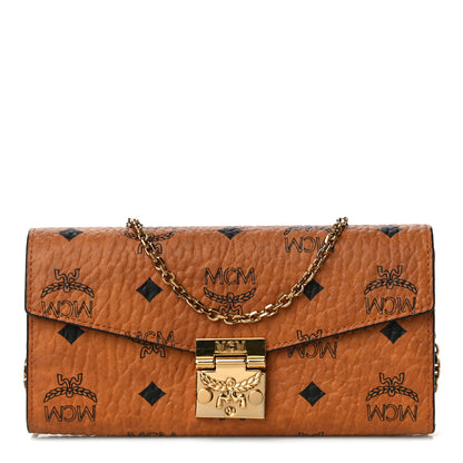 MCM Visetos Large Patricia Wallet On Chain Cognac 1 of 10