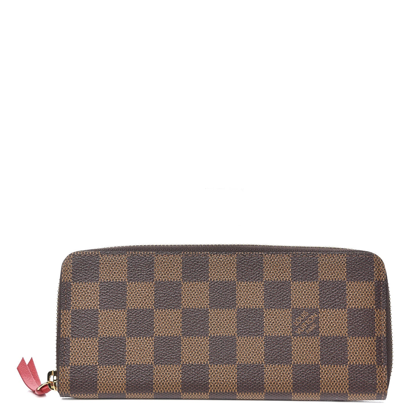 Damier Ebene Clemence Wallet Cherry