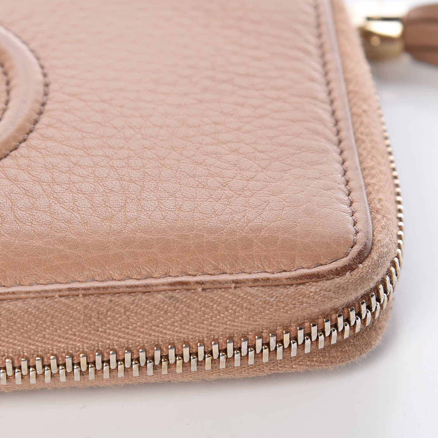 Gucci Calfskin Medium Soho Zip Around Wallet Camelia 19 of 20